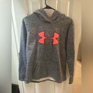 Under Armour Heather Gray and pink/orange sweatshirt M